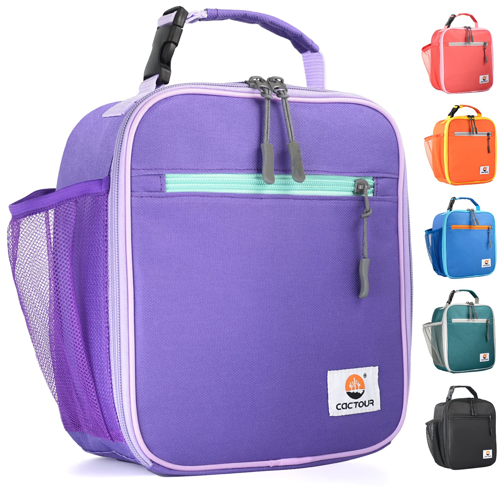 CaCTOUR Lunch Box Kids,Premium Insulated Lunchbox for Girls Boys,Soft Mini Cooler Bag Back to School Thermal Reusable Lunch Bag for Work School Picnic (Blue)