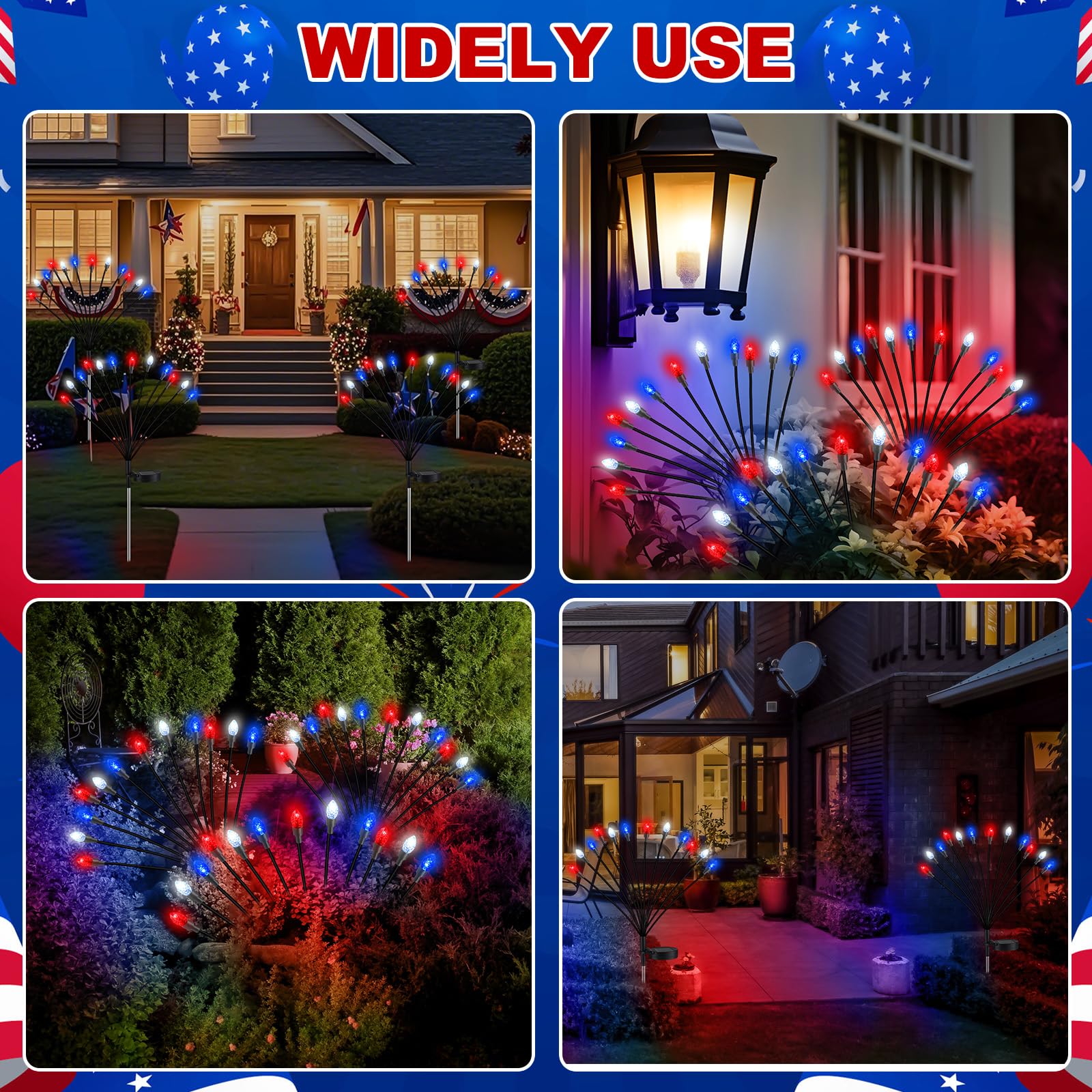 Rossesay 4 Pcs St Patricks Day Outdoor Decorations Solar Lights Waterproof Green 48 LED Swaying Pathway Firefly Stake Lights for Outside Yard Garden Lawn Decorations(Green White,Pine Cone)
