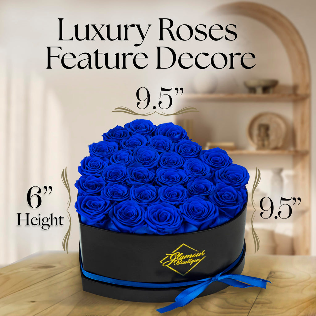 GLAMOUR BOUTIQUE 16 Flower Forever Heart Shape Box, Mothers Day Gift For Mom, Eternal Preserved Roses Gift for Her, Flowers bouquet, For Birthday, Anniversary, Girlfriend - Red