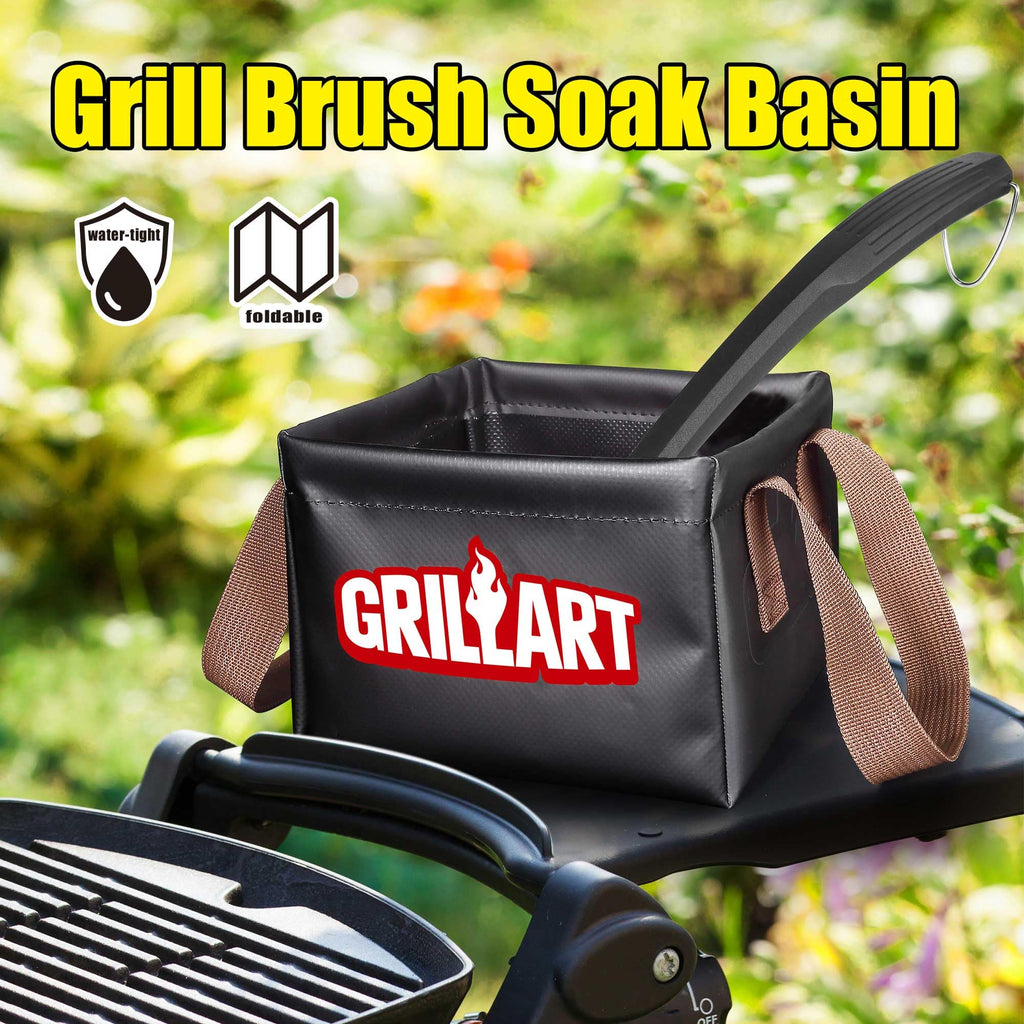 GRILLART Grill Brush Bristle Free, SteamWizards [Safe & Efficient] Grill Cleaner Brush for All Grill Grates, Replaceable Pad BBQ Grill Brush for Outdoor Grill, Grill Accessories, Gifts for Men/Dad