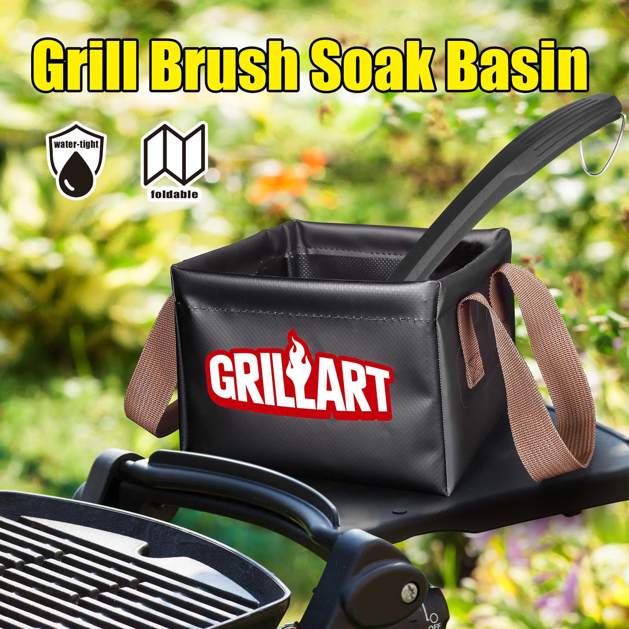GRILLART Grill Brush Bristle Free, SteamWizards [Safe & Efficient] Grill Cleaner Brush for All Grill Grates, Replaceable Pad BBQ Grill Brush for Outdoor Grill, Grill Accessories, Gifts for Men/Dad