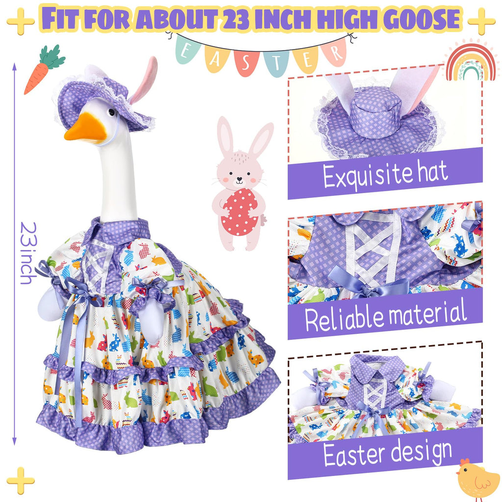 Suzile Fall Maple Porch Goose Outfit Autumn Goose Clothes for 23 Inch Cement or Plastic Geese Costume for Yard Lawn Outdoor Garden Patio Concrete Duck Statue Dress Thanksgiving Party Holiday Decor