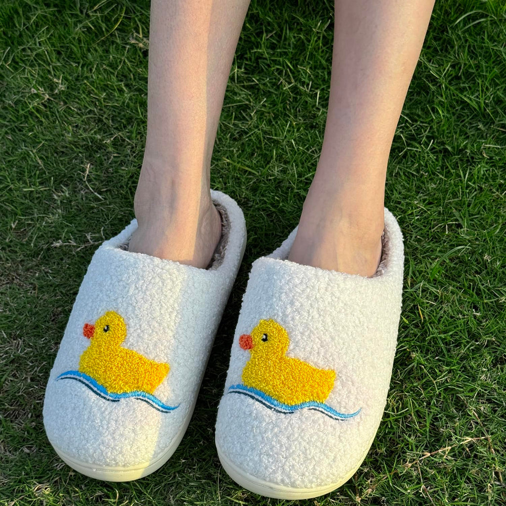 Cute Animal Slippers for Women Men Winter Fluffy Warm House Slippers Soft Plush Indoor outdoor Shoes