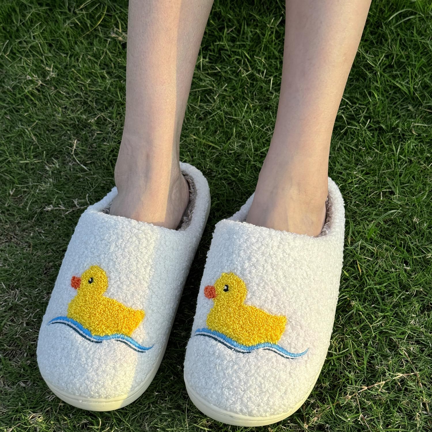 Cute Animal Slippers for Women Men Winter Fluffy Warm House Slippers Soft Plush Indoor outdoor Shoes