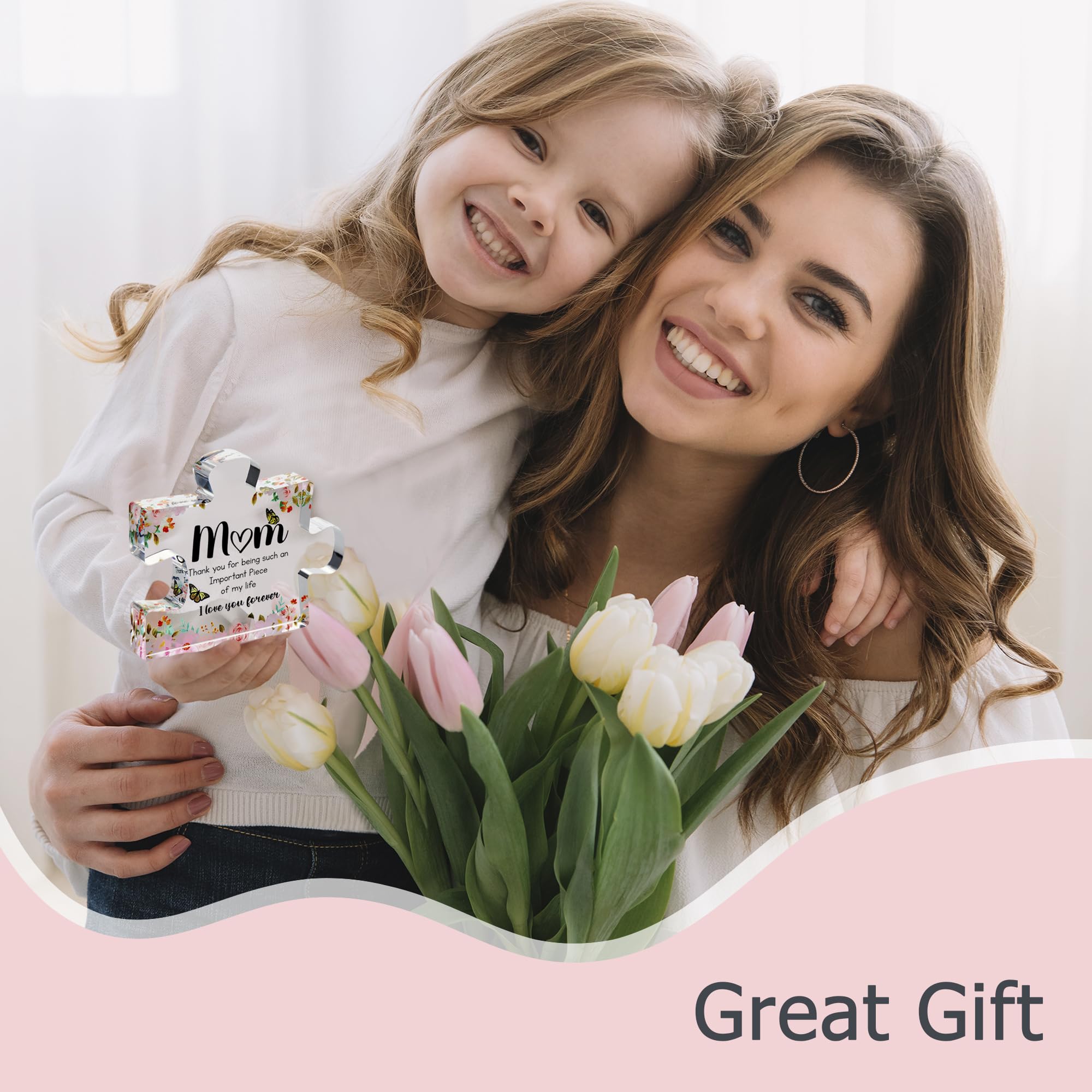 Engraved Acrylic Block Puzzle - Sentimental Gift for Her - Valentine's Day & Fiance Birthday Gift