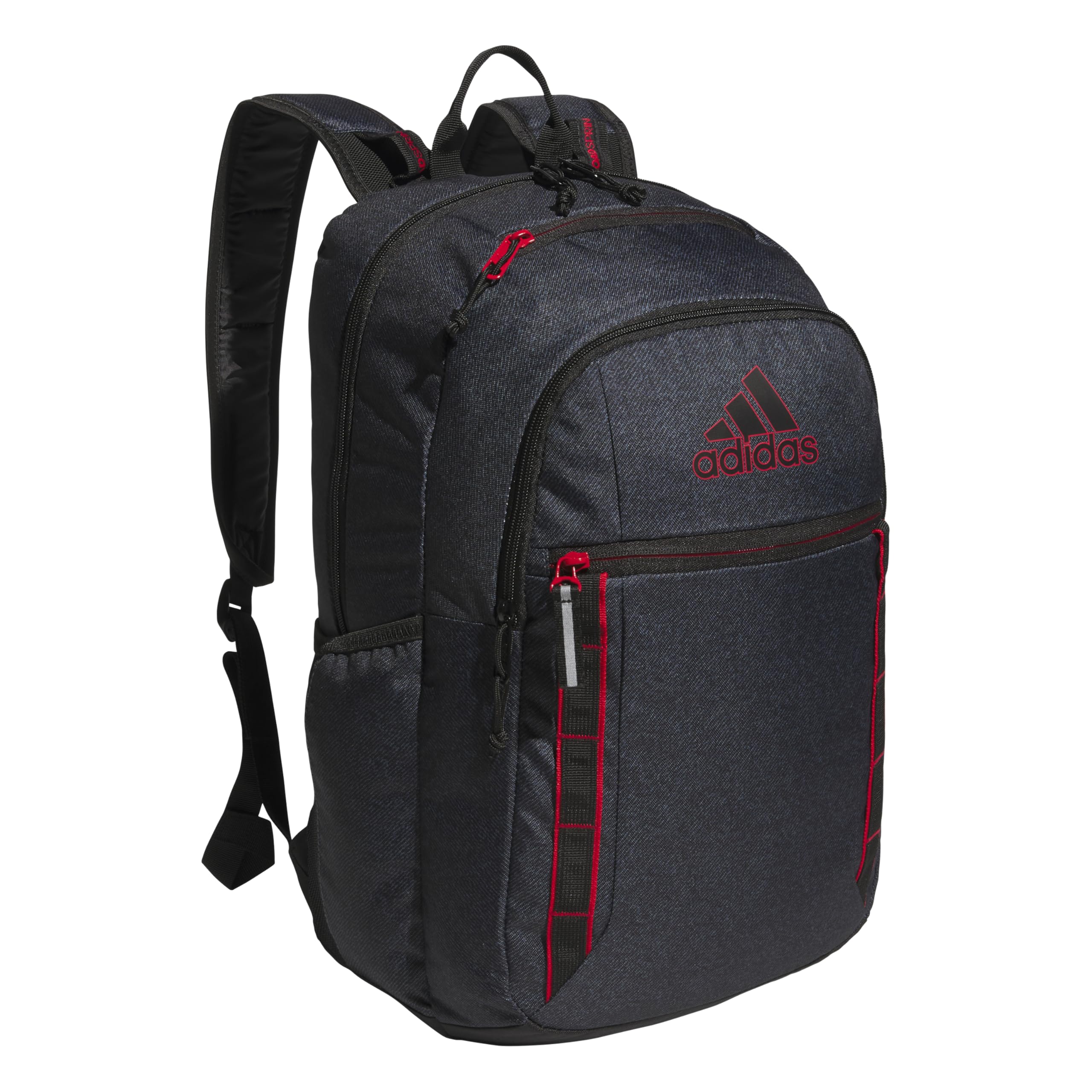 adidas Excel 7 School Backpack for Laptop, Gym and Travel, 34L, Twill White/Black/7.5, OSFA