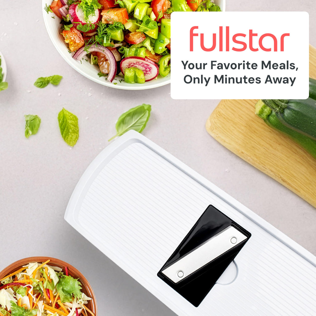 Fullstar The Original Pro Chopper - Vegetable Chopper and Spiralizer, Food Chopper with Container, Fruit Slicer, Kitchen Gadgets & Gifts, Home Essentials (4 in 1, White)