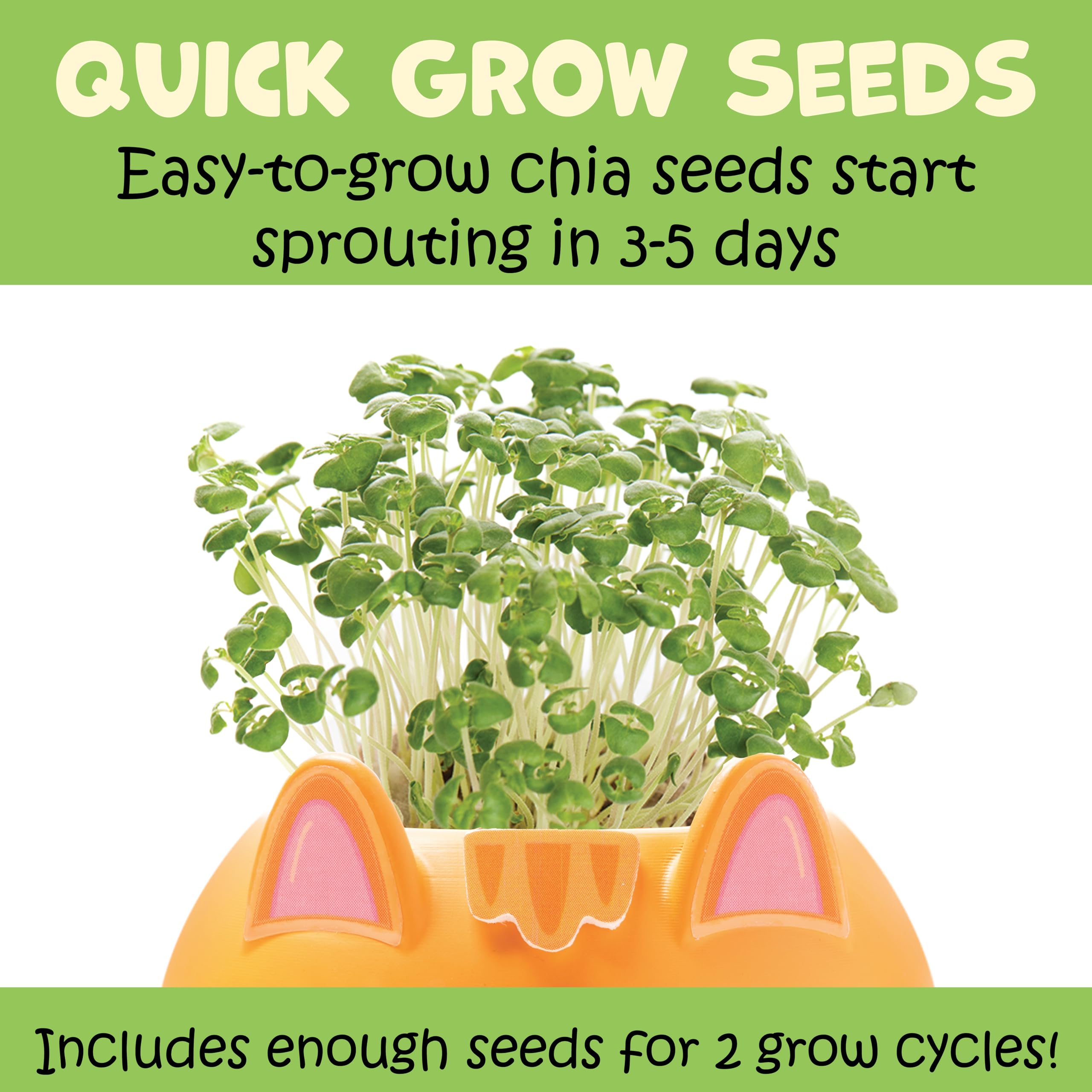 Creativity for Kids Plant-A-Pet: Kitty - Arts and Crafts for Kids, Mini Gifts for Girls and Screen Free Summer Fun for Kids, Chia Seed Plant Pet (Ages 6+)