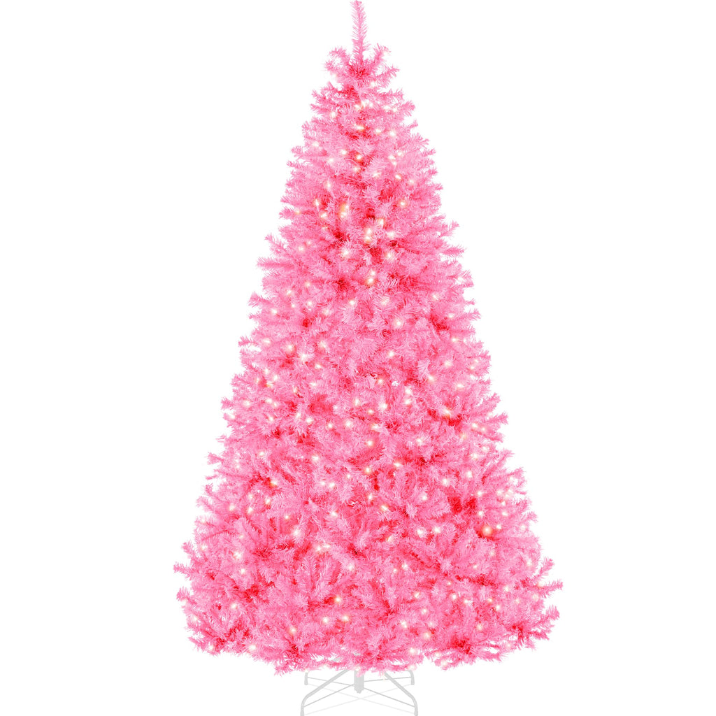 Best Choice Products White Christmas Tree 6ft Pre-Lit Artificial Pine Tree Premium Holiday Decoration w/Warm White Lights, Stand, Easy Assembly