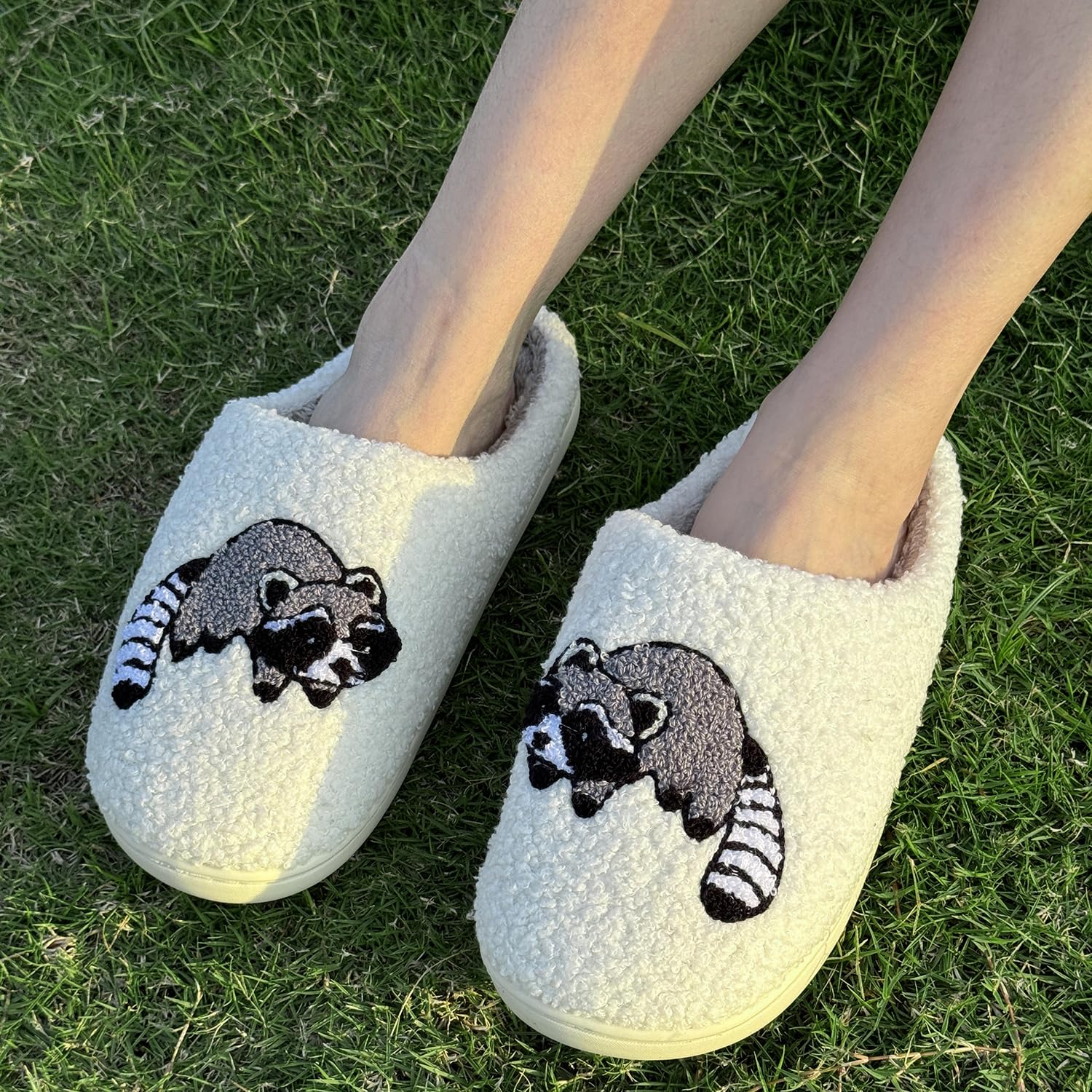 Cute Animal Slippers for Women Men Winter Fluffy Warm House Slippers Soft Plush Indoor outdoor Shoes