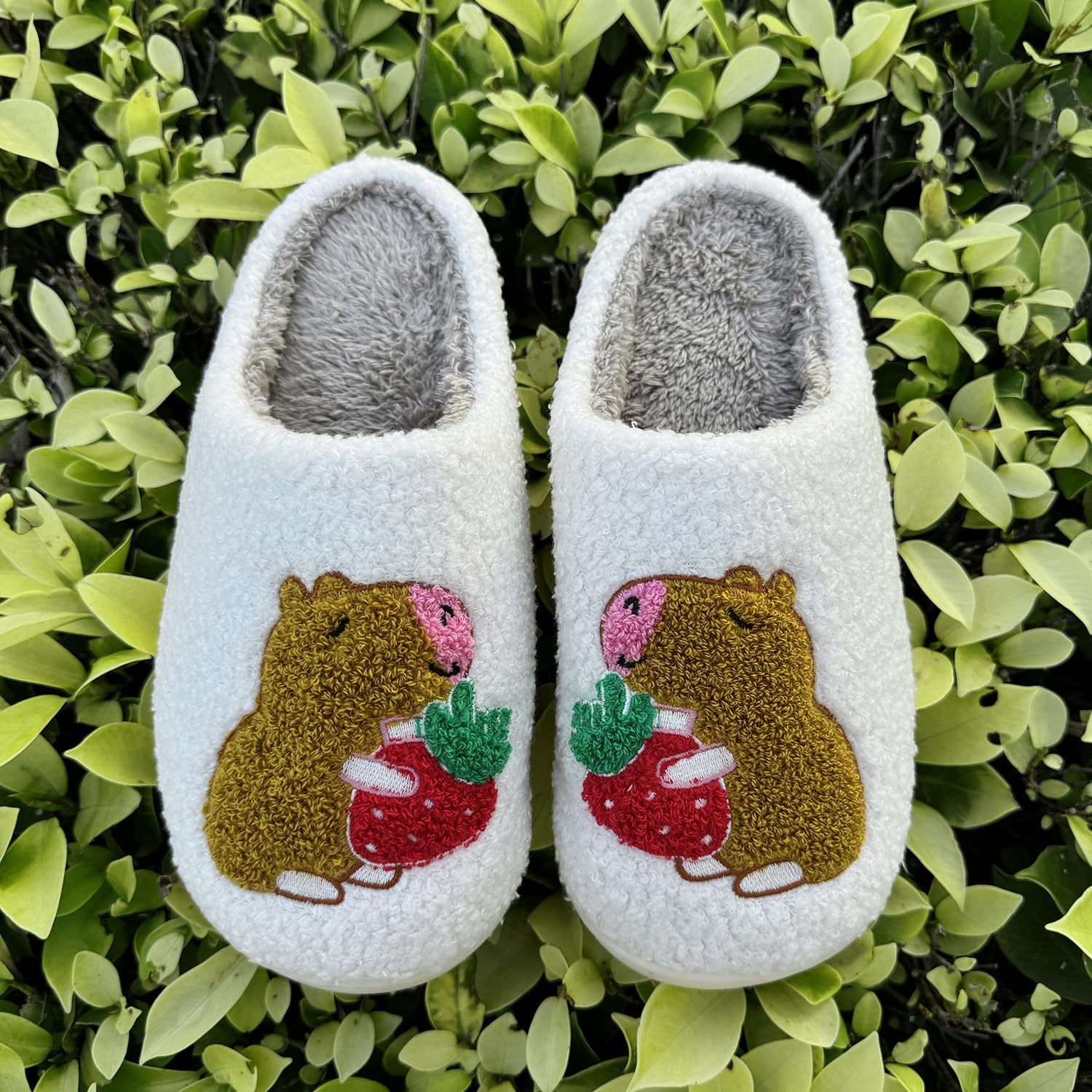 Cute Animal Slippers for Women Men Winter Fluffy Warm House Slippers Soft Plush Indoor outdoor Shoes