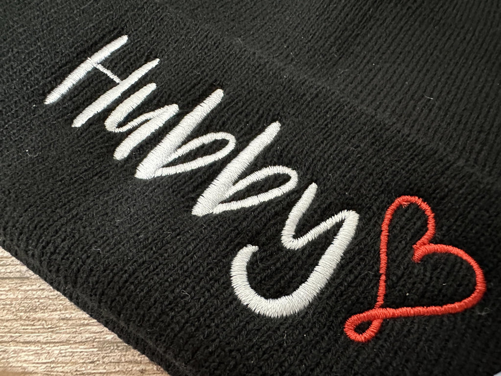 Mr Mrs Grandpa Grandma Dad Mom Hubby Wifey Beanie Hats