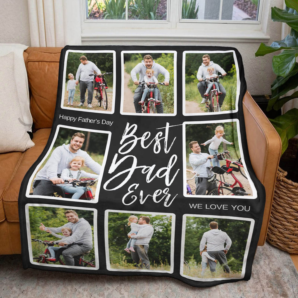 inkArts Custom Blanket Throws with Photos Text Personalized with Picture Customizable, Customize for Mom, Dad, Couple, Girlfriend, Boyfriend, Husband & Wife