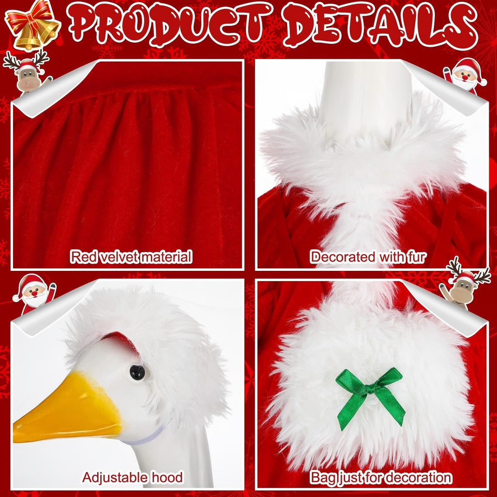 Suzile Fall Maple Porch Goose Outfit Autumn Goose Clothes for 23 Inch Cement or Plastic Geese Costume for Yard Lawn Outdoor Garden Patio Concrete Duck Statue Dress Thanksgiving Party Holiday Decor