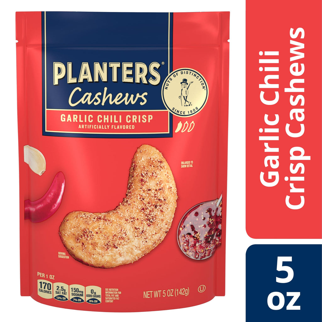 PLANTERS Cashews Dill Pickle - Trail Mix Snack Packs - Snacks with Dill Pickle, Snack Pack, Party Trail Mix, 5 Oz Bag, Pack of 1