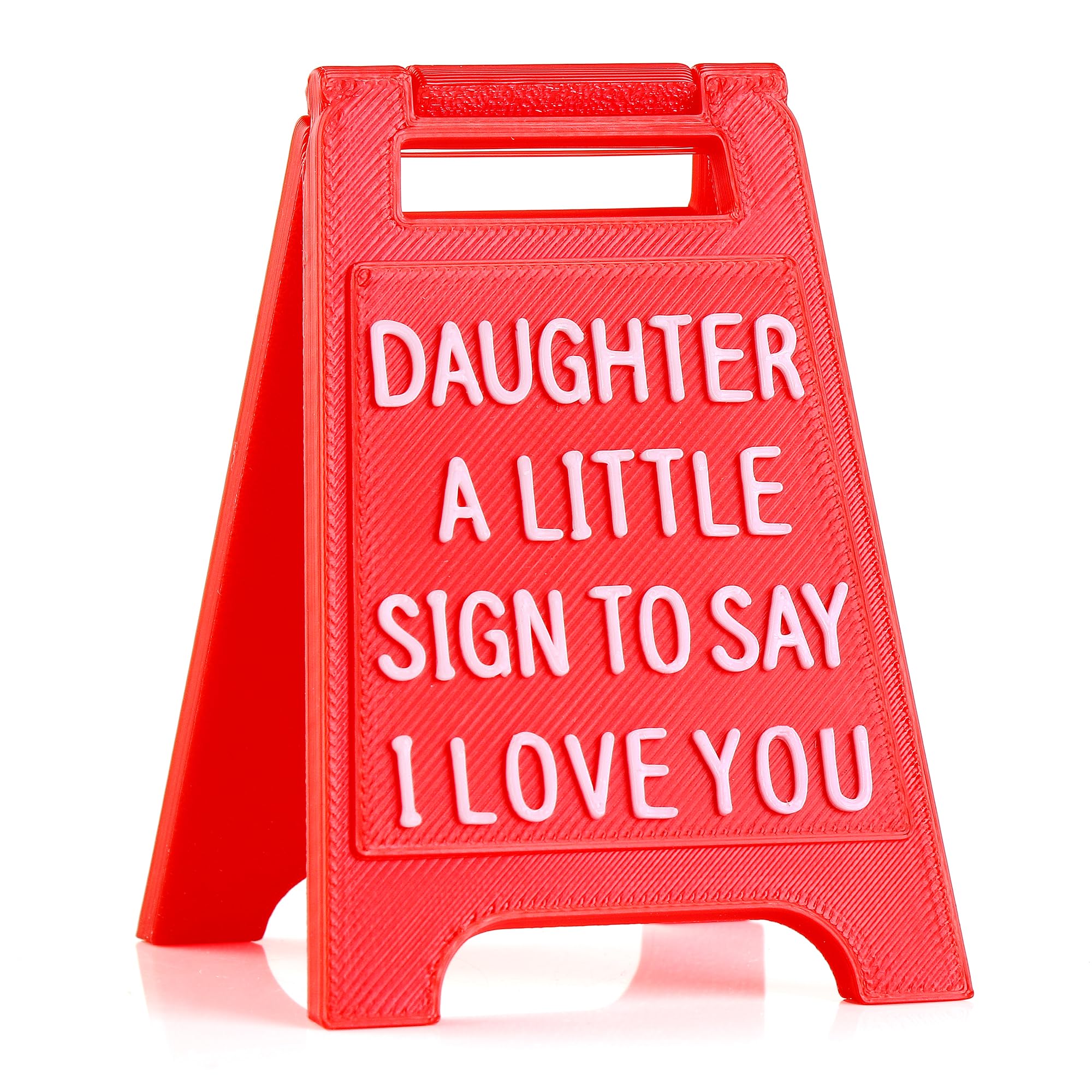 Romantic Mini Desk Sign with “I Love You” Message – Valentine’s Day & Romantic Anniversaries Gift for Her or Him – Cute Freestanding Love Keepsake - Premium Plastic Solid Freestanding Desk Sign