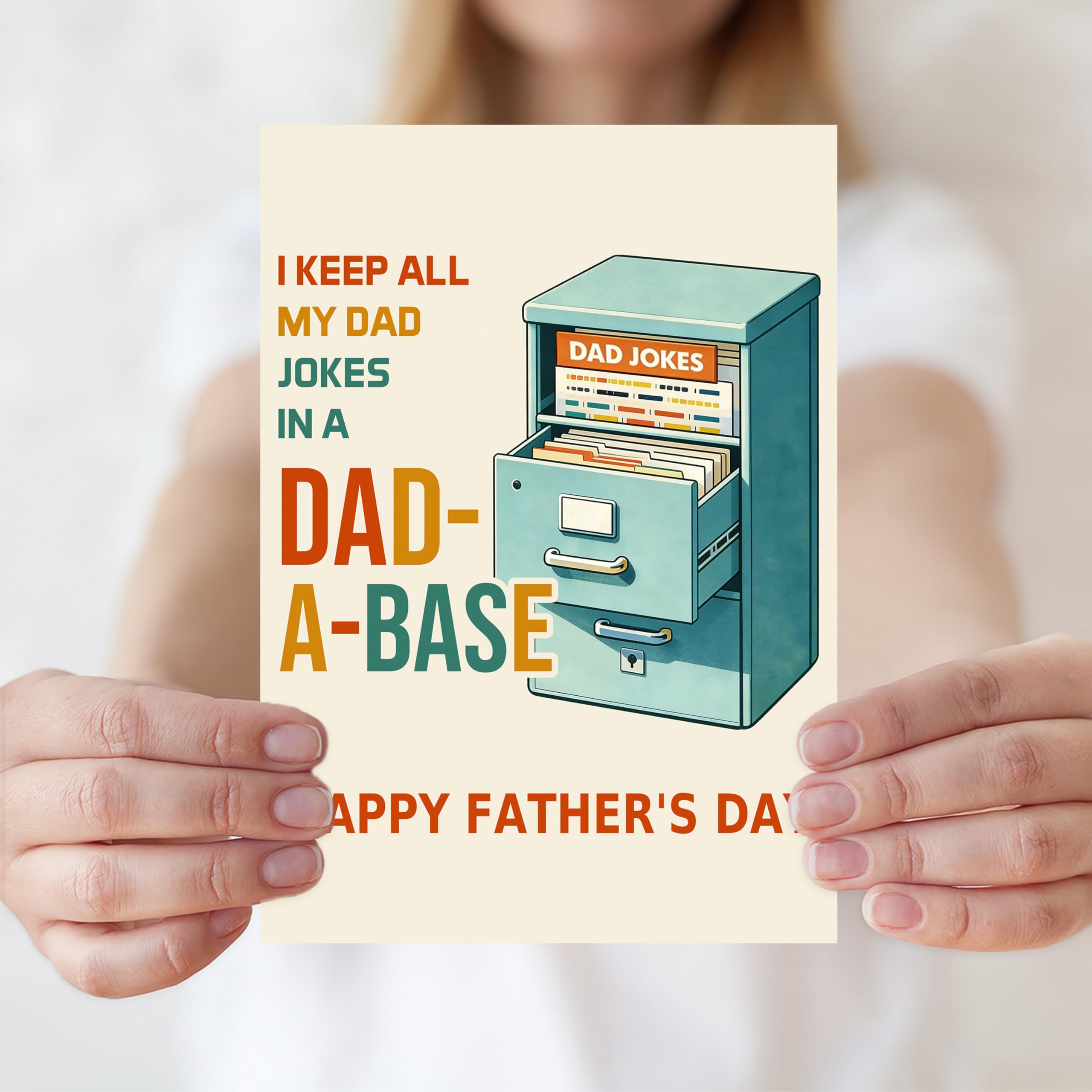 IDU Fathers Day Card, Funny Fathers Day Cards Gifts Decorations for Dad from Daughter, Happy Father's Day Cards Gifts Ideas with Envelope, Cute Humor Like Father Like Daughter Card