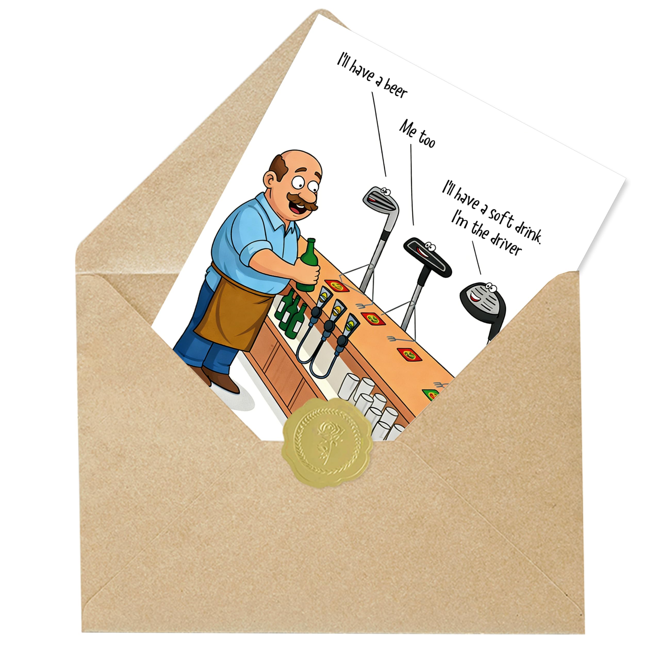IDU Fathers Day Card, Funny Fathers Day Cards Gifts Decorations for Dad from Daughter, Happy Father's Day Cards Gifts Ideas with Envelope, Cute Humor Like Father Like Daughter Card