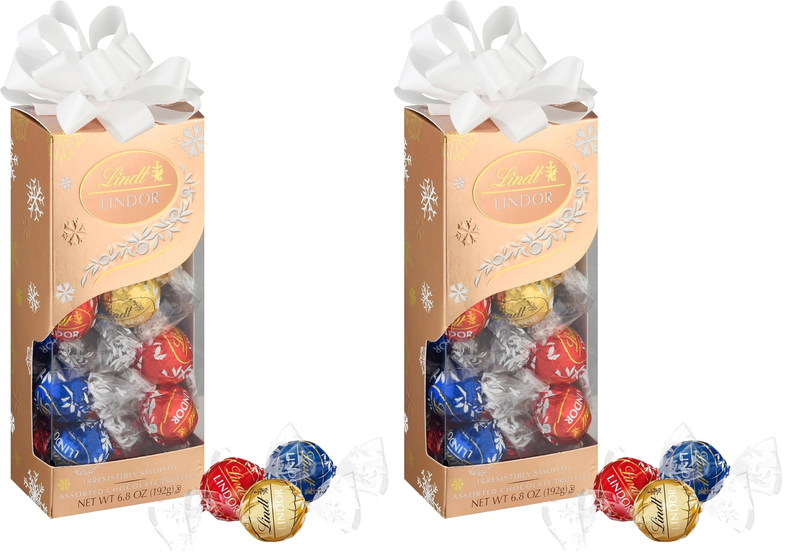 Lindt LINDOR Holiday Snickerdoodle White Chocolate Candy Truffles with Smooth, Melting Truffle Center, 8.5 oz. Bag