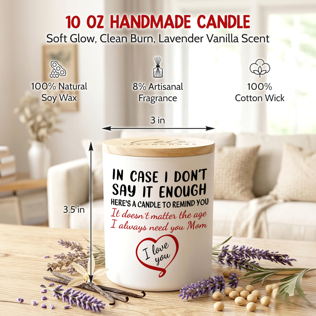 TEEZWONDER Mothers Day Gifts for Mom from Daughter Son - Favorite Child Vanilla Lavender Candle 10 oz - Dad Mom Birthday Gifts, Funny Gift for Grandma Grandpa, Scented Candles for Men Women