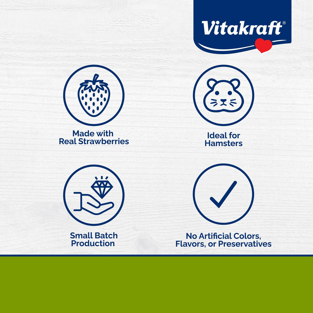 Vitakraft Mini Drops Cherry Banana Treats for Hamsters Rats Mice and Small Pets - Wholesome Small Animal Snacks with Real Fruit Flavor and Nutrient-Rich Goodness - 2.5 Ounce Pack