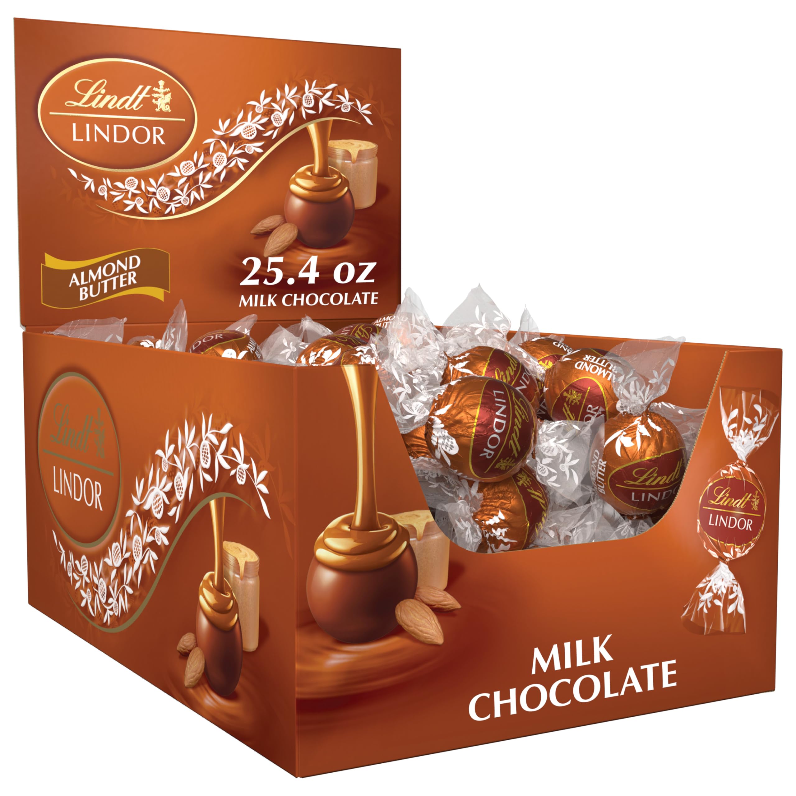 Lindt LINDOR Holiday Snickerdoodle White Chocolate Candy Truffles with Smooth, Melting Truffle Center, 8.5 oz. Bag