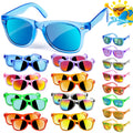 AILEHO Kids Sunglasses Bulk Party Favors - 24 Packs Boys Girls Sunglasses for Kids Age 3-8 with UV 400 Protection, Neon Sunglasses for Kids Party