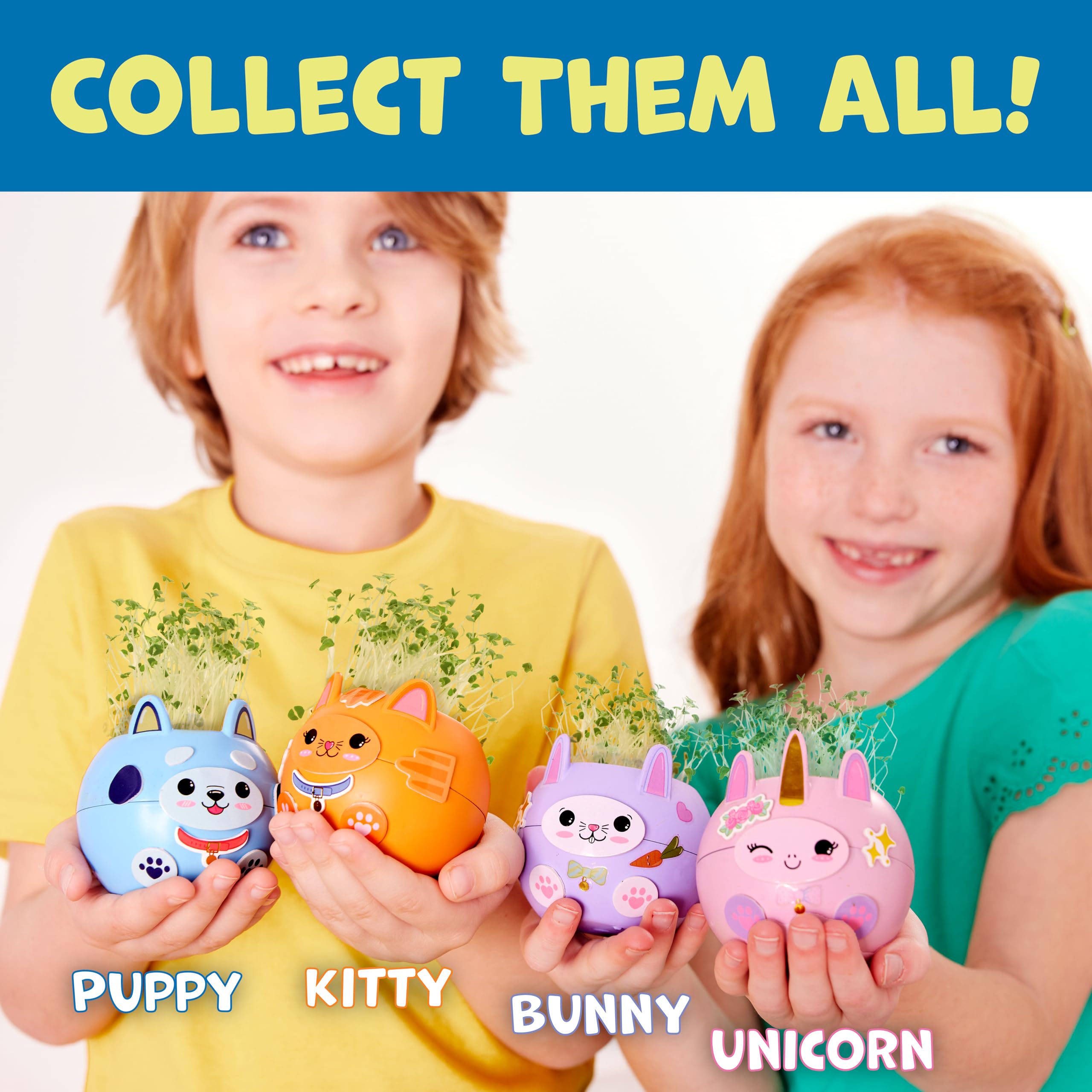 Creativity for Kids Plant-A-Pet: Kitty - Arts and Crafts for Kids, Mini Gifts for Girls and Screen Free Summer Fun for Kids, Chia Seed Plant Pet (Ages 6+)
