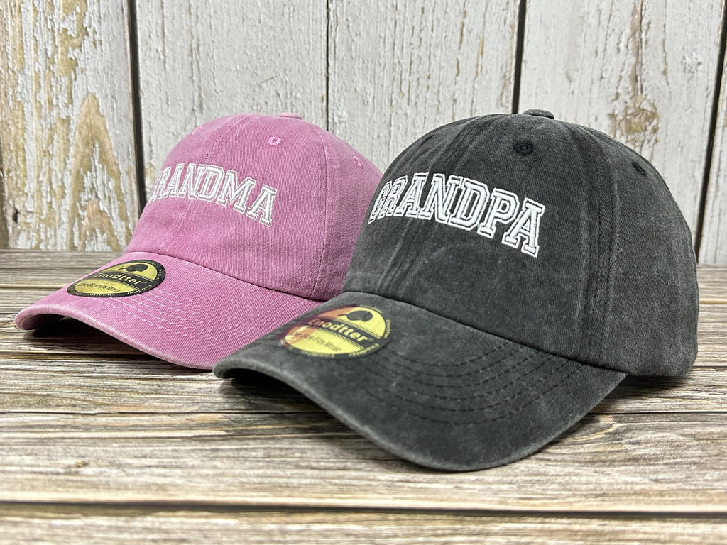 Embroidered Hats for Uncle Auntie Grandpa Grandma Mama Mini