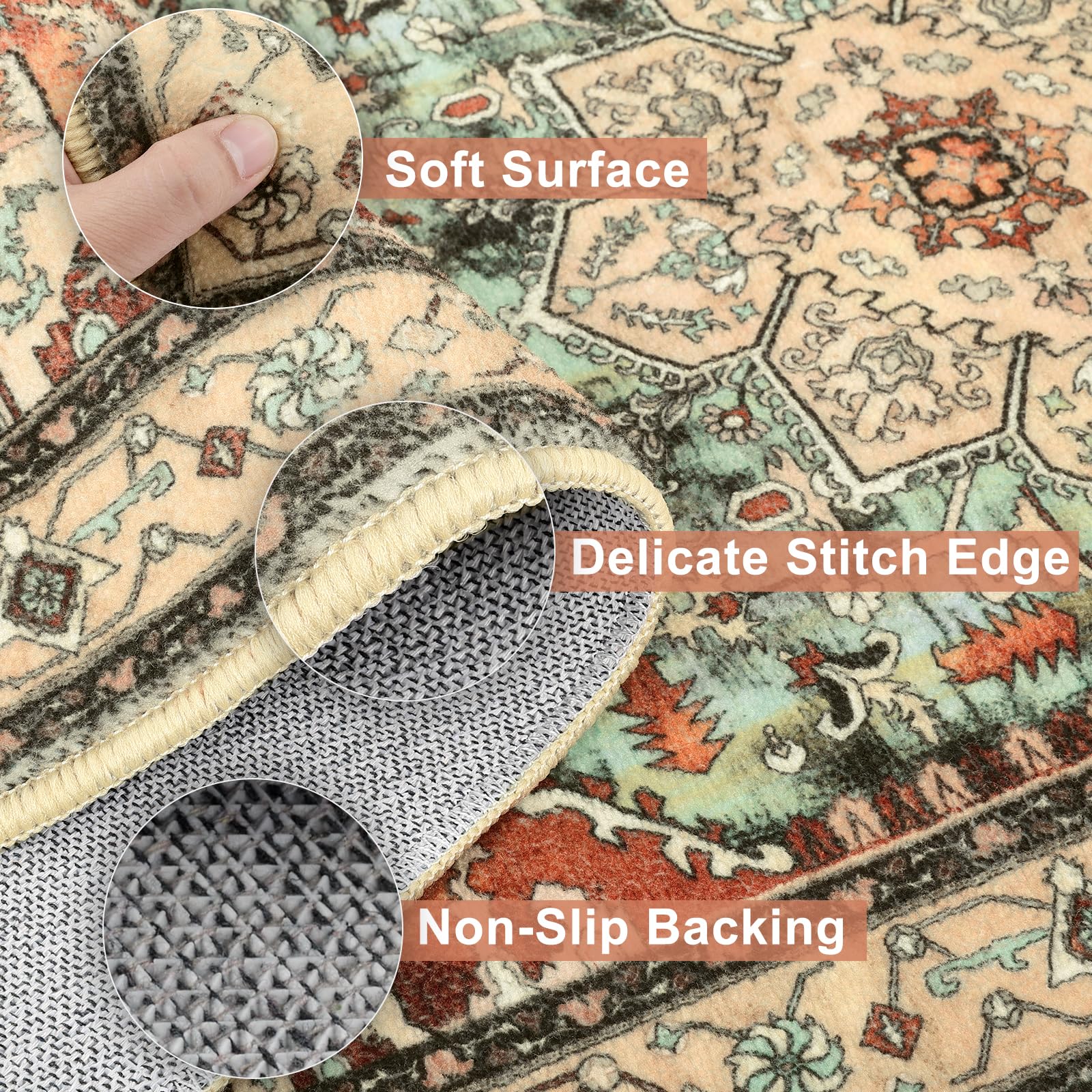 Yamaziot Christmas Kitchen Rugs Sets of 3, Non Slip Kitchen Mats for Floor with Rubber Backing, Holiday Christmas Snowflake Runner Rug Decor Home Decorations for Kitchen, Laundry Room, Hallway