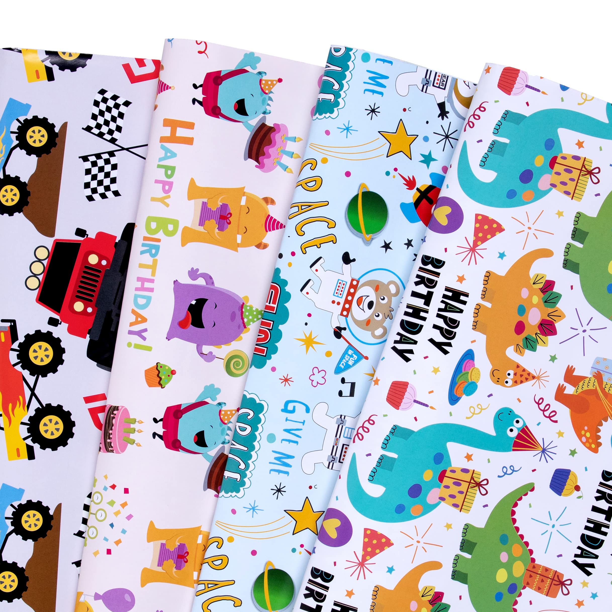 Christmas Wrapping Paper Folded for Kids Boys Girls Man Women Gift's. Papercraft Snowmen, Candy Canes, Tree, Socks, Snowflakes, Happy New Year Bulk of 12 Sheets 20"x 29" Folded