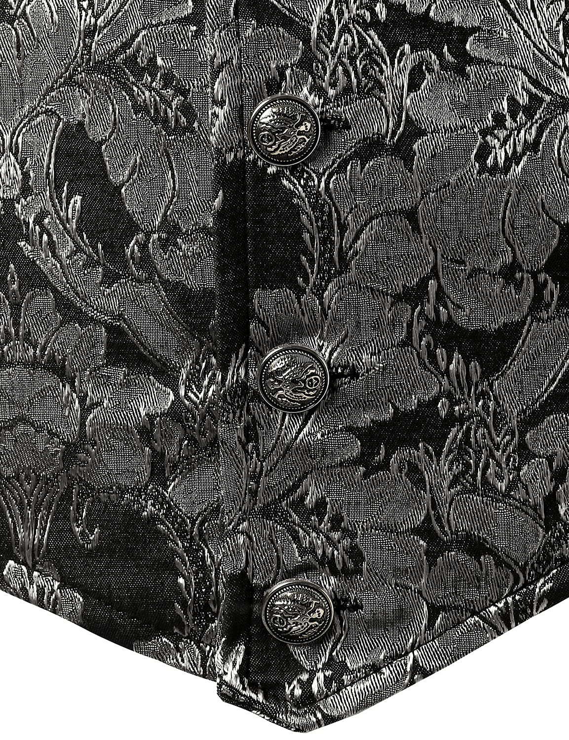 VATPAVE Mens Victorian Suit Vest Steampunk Gothic Waistcoat