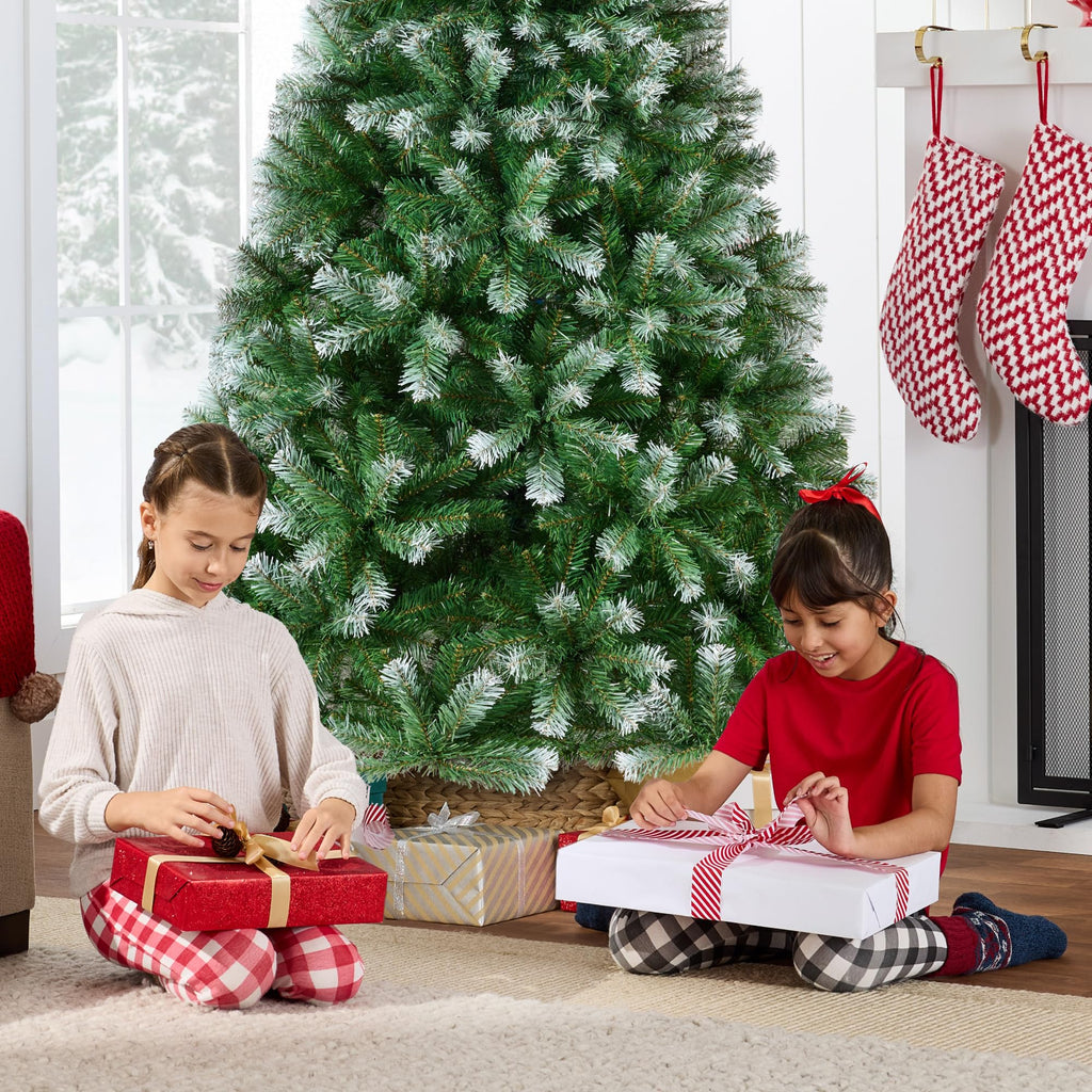 Best Choice Products Artificial Christmas Tree, 6ft Premium Unlit Hinged Design, Dense Branches Realistic Holiday Décor w/Easy Assembly, Base