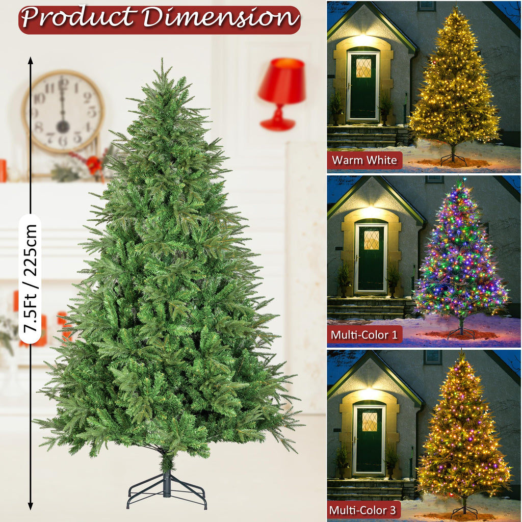 Sunnyglade 4ft Artificial Christmas Tree with 240 LED Lights (Not pre-lit), Xmas Tree Full Tree with 300 Branch Tips & 11 Modes Light, RGB & Warm White Light, Foldable Stand for Home, Party Decor