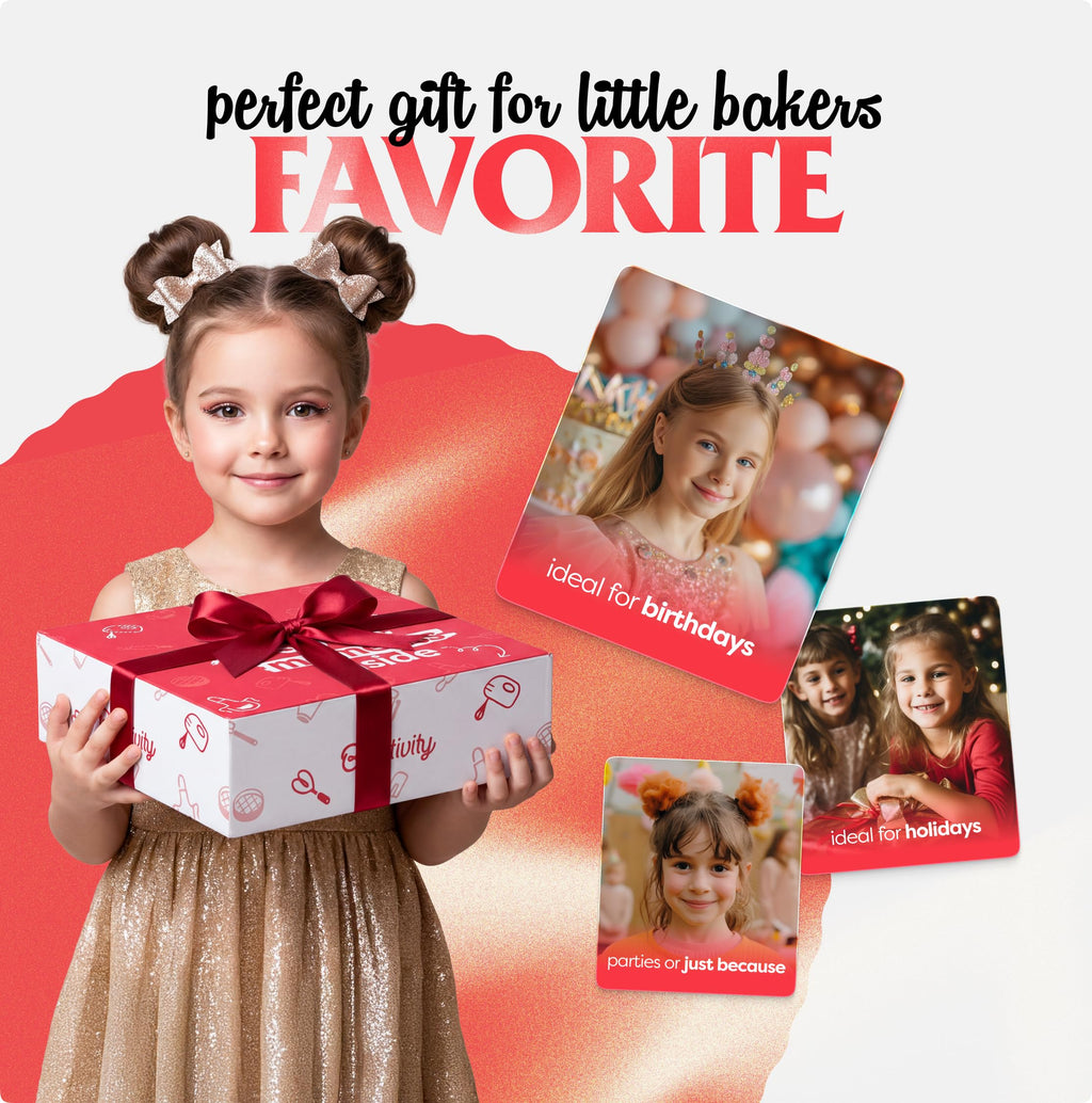 Baketivity DIY Cake Pop Baking Kit for Kids - Premeasured Ingredients, Decorating Supplies