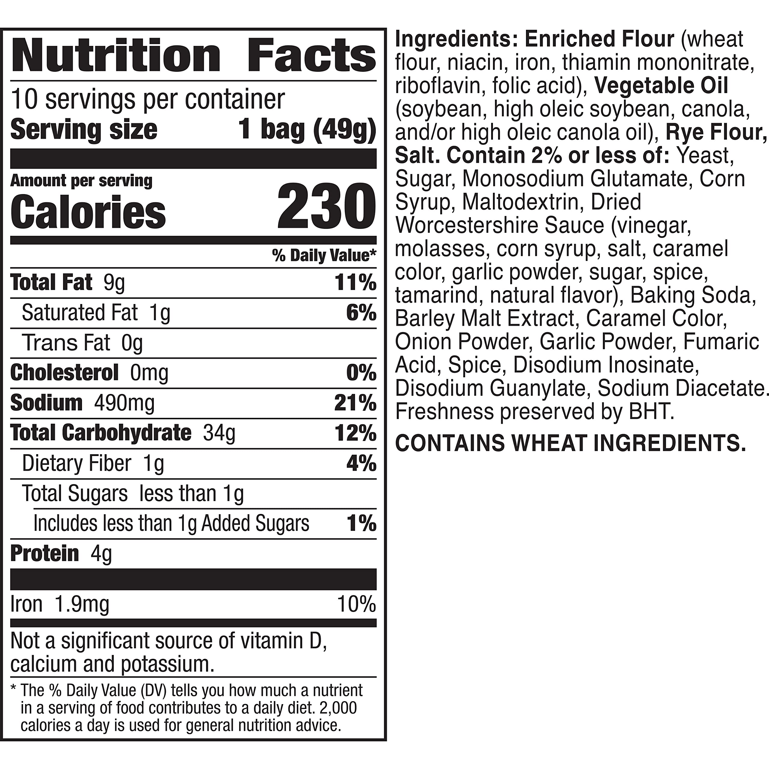 Gardetto's Original Recipe Snack Mix, Crunchy Breadsticks, Pretzels & Roasted Rye Chips, Kosher Snacks Multipack, 10 Single-Serve Bags, Individually Wrapped Party & Family Pack, 17.5 oz Bulk Box