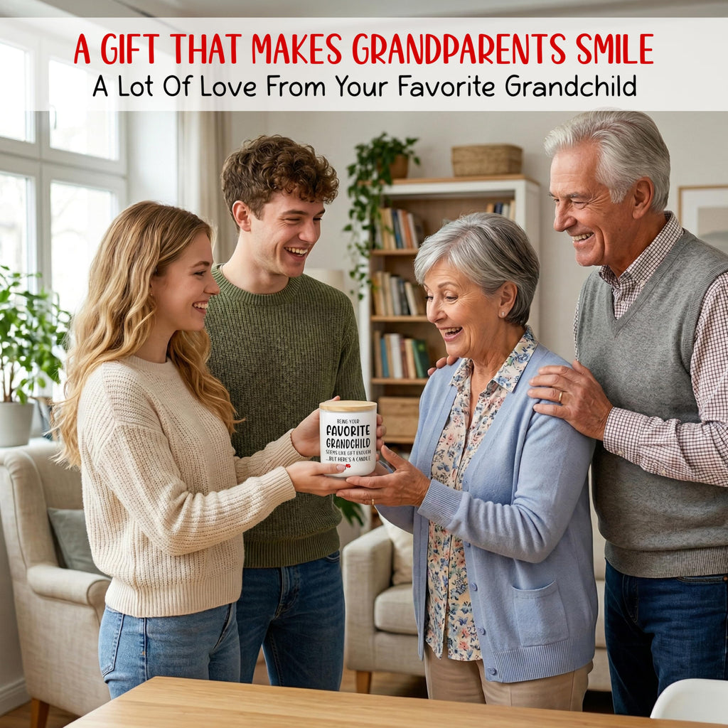 TEEZWONDER Mothers Day Gifts for Mom from Daughter Son - Favorite Child Vanilla Lavender Candle 10 oz - Dad Mom Birthday Gifts, Funny Gift for Grandma Grandpa, Scented Candles for Men Women