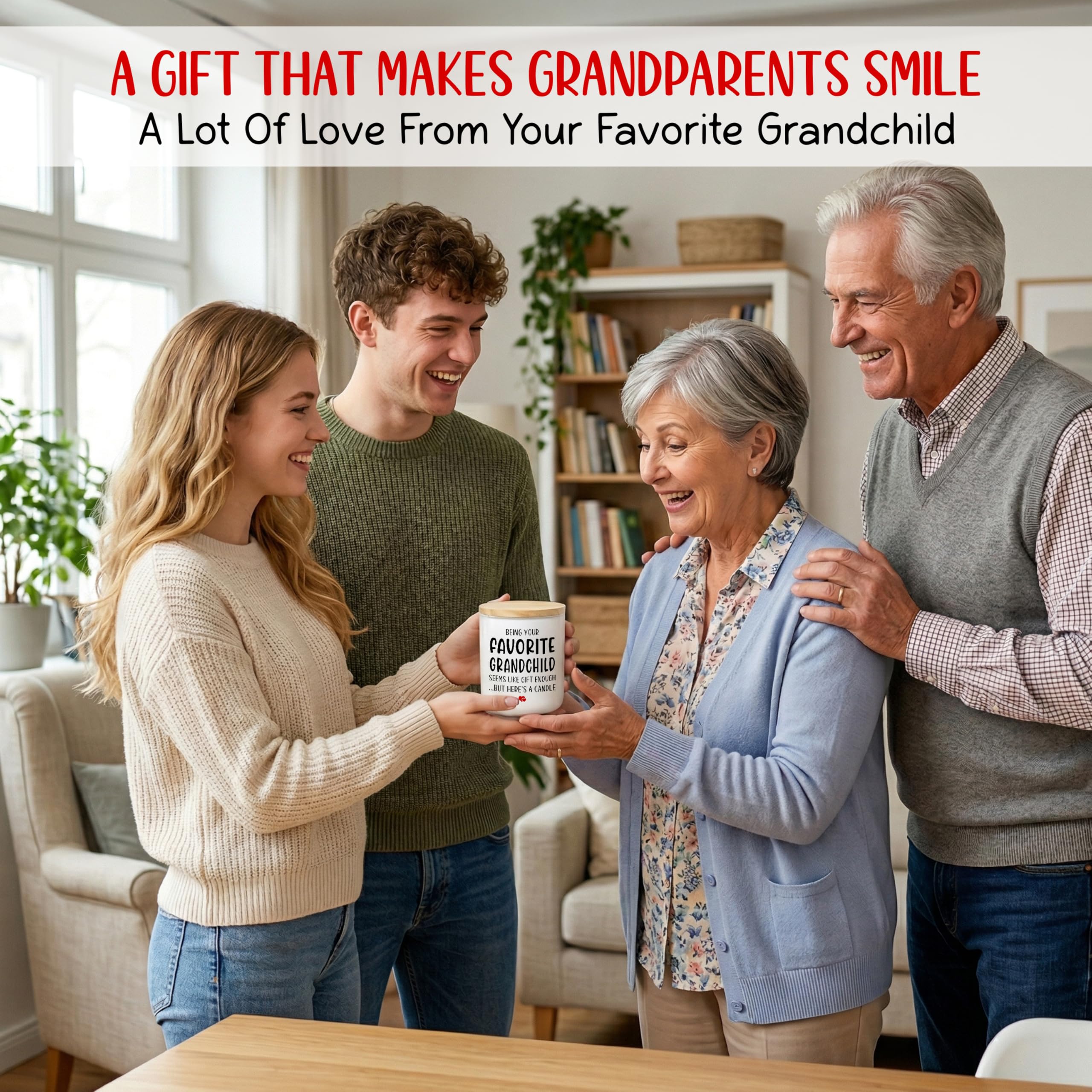 TEEZWONDER Mothers Day Gifts for Mom from Daughter Son - Favorite Child Vanilla Lavender Candle 10 oz - Dad Mom Birthday Gifts, Funny Gift for Grandma Grandpa, Scented Candles for Men Women