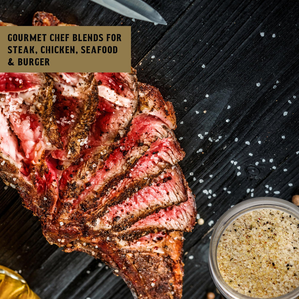 Ultimate Grilling Gift for Men - BBQ Accessories - Gourmet Spice Blends & Seasonings, Tongs, BBQ Magnet, Meat Rubs, Unique Gift for Guys, Dad, Son, Brother, Father in Law, Cooking Chefs, 17 Piece Set