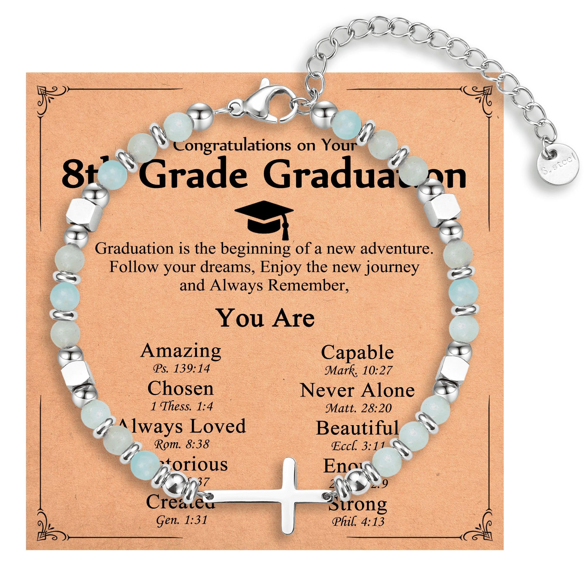 Religious Cross Bracelet for Women Girls, Christian Gifts for Daughter Granddaughter Sister in Christ Friend Niece on Birthday Christmas Easter Valentines Day Graduation