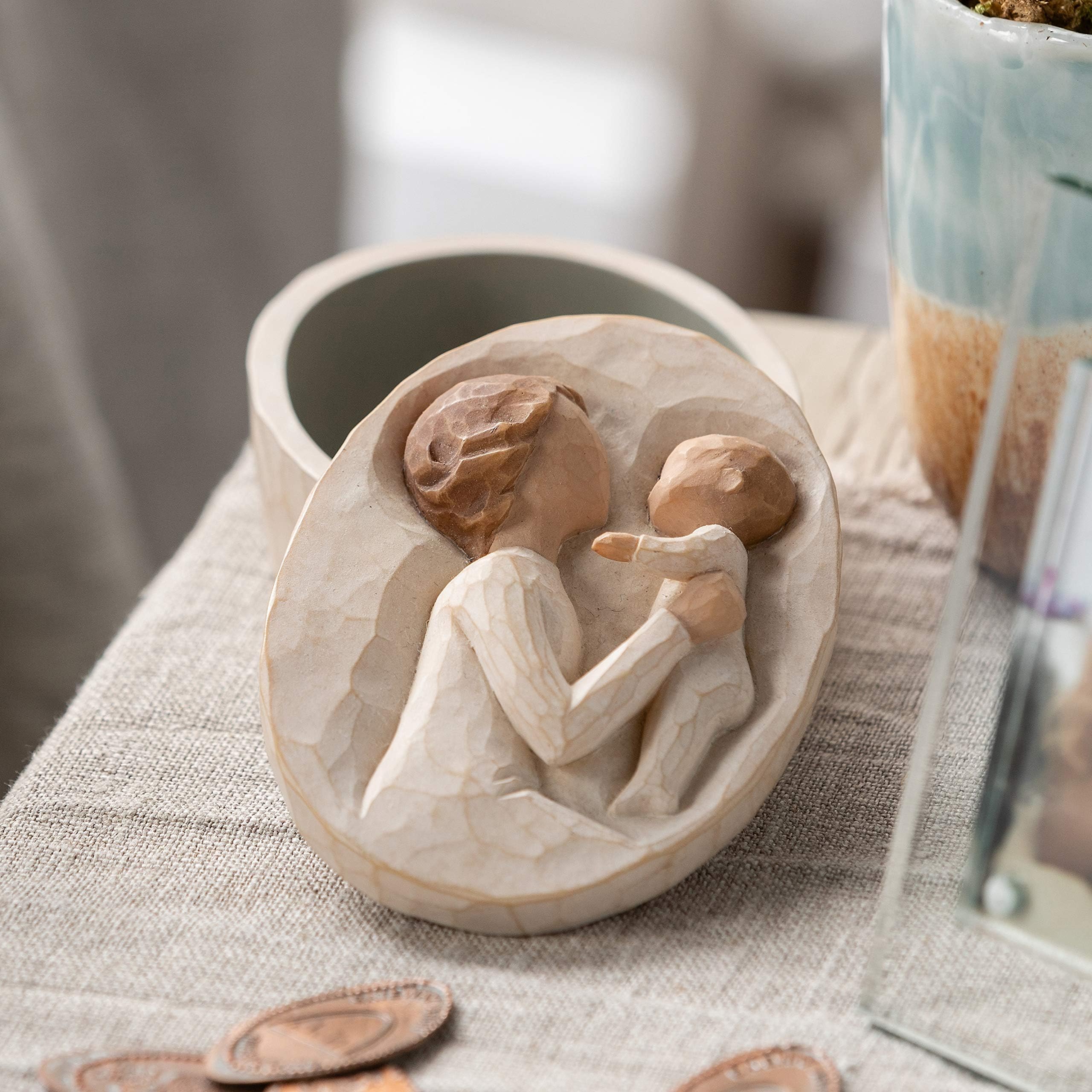 Willow Tree Grandmother, Love that Transcends the Years, Box for Jewelry and Treasures, Reminder of Those you Love who Call you Grandma, Sculpted Hand-Painted Keepsake Box