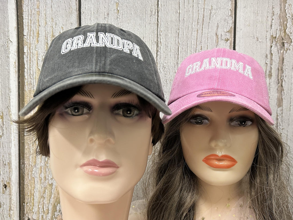 Embroidered Hats for Uncle Auntie Grandpa Grandma Mama Mini