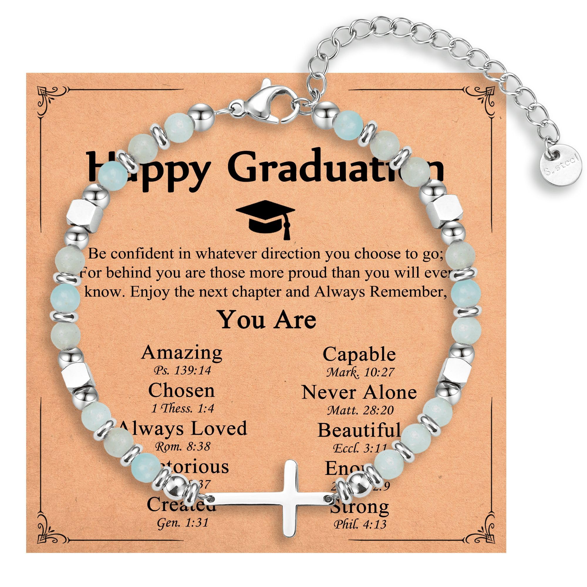 Religious Cross Bracelet for Women Girls, Christian Gifts for Daughter Granddaughter Sister in Christ Friend Niece on Birthday Christmas Easter Valentines Day Graduation