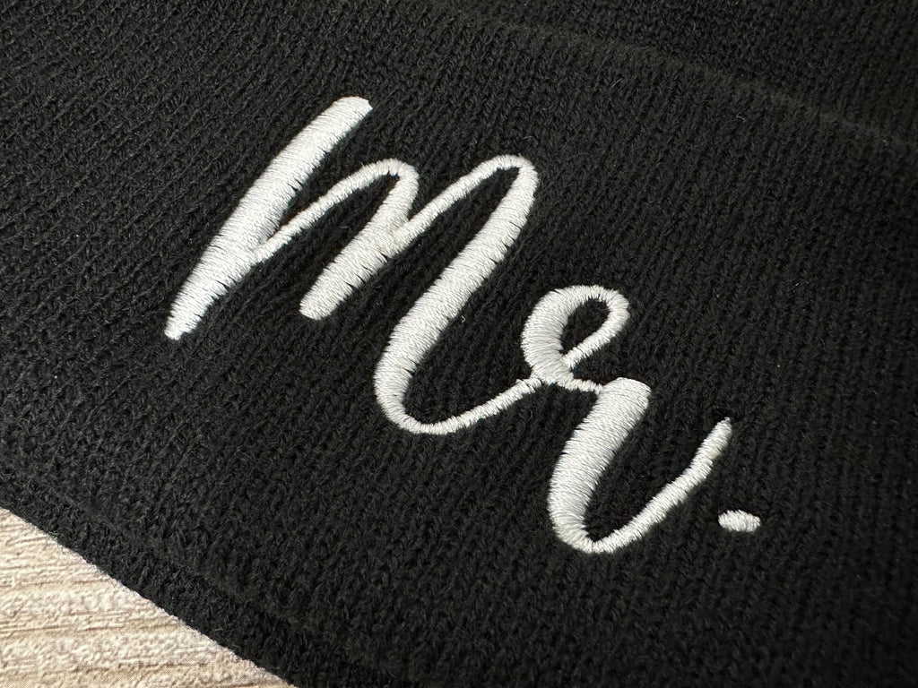 Mr Mrs Grandpa Grandma Dad Mom Hubby Wifey Beanie Hats
