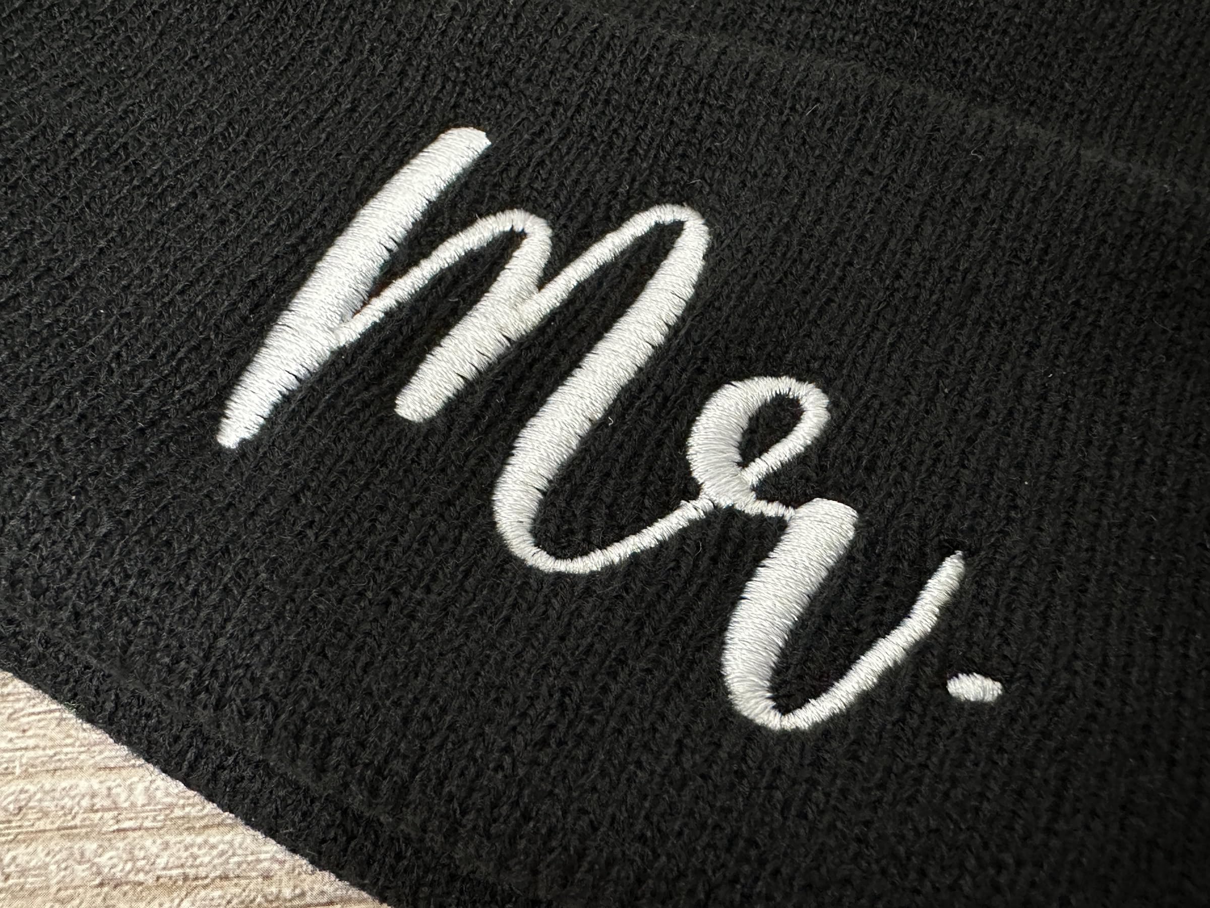 Mr Mrs Grandpa Grandma Dad Mom Hubby Wifey Beanie Hats