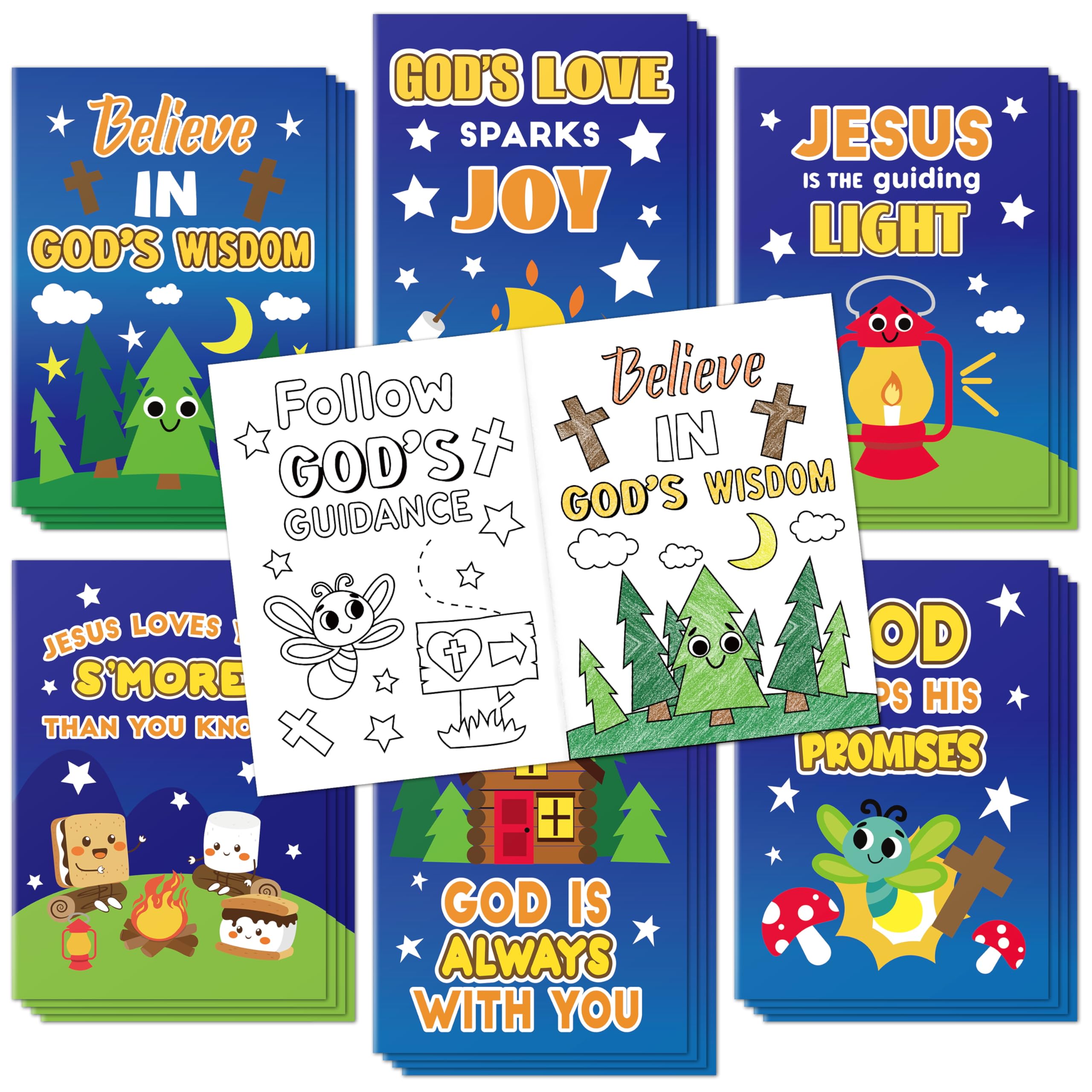 JAPBOR Fall Scarecrow Coloring Books - 24PCS Mini Autumn Scarecrows Color Book Bulk for Kids Party Favors, Thanksgiving Rustic Small Colouring Pages for Birthday Gifts Class Drawing Painting Game