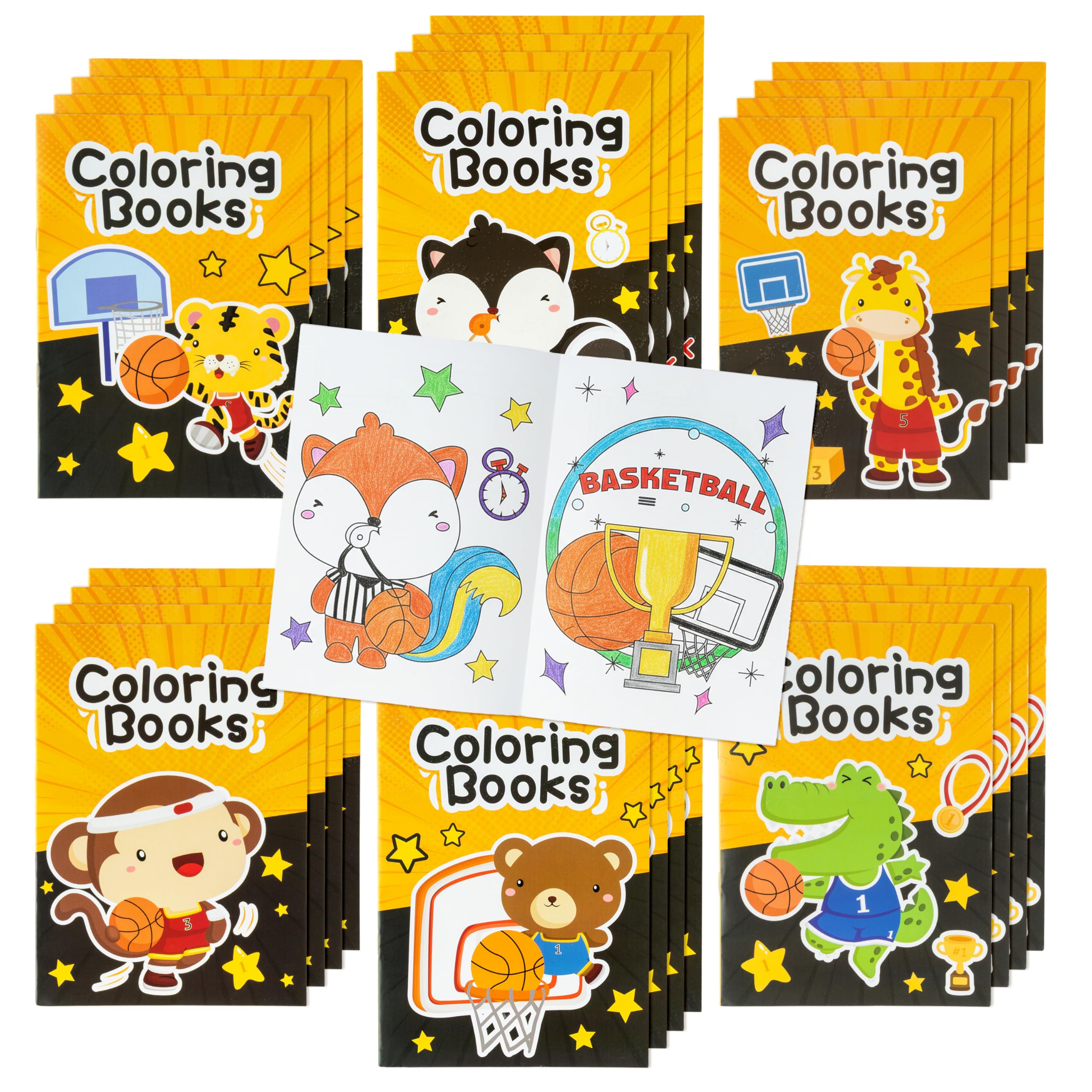 JAPBOR Fall Scarecrow Coloring Books - 24PCS Mini Autumn Scarecrows Color Book Bulk for Kids Party Favors, Thanksgiving Rustic Small Colouring Pages for Birthday Gifts Class Drawing Painting Game