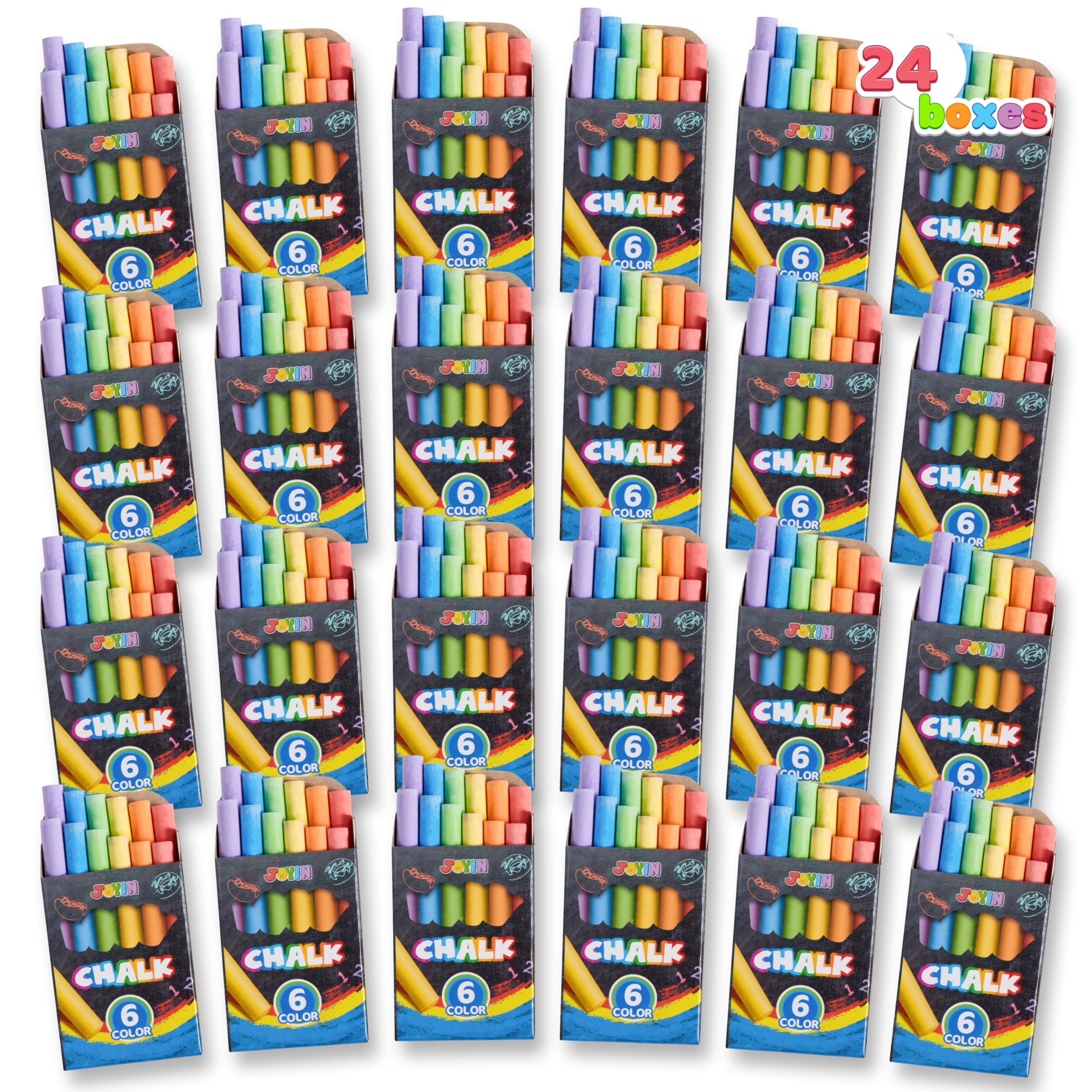 JOYIN 432 Counts Mini Chalk Set for Kids, Non-Toxic Mini Chalk for Boys Girls 3+, School Supplies for Teachers, Goody Bag Fillers, Sidewalk Chalk Party Favors (36 Boxes)