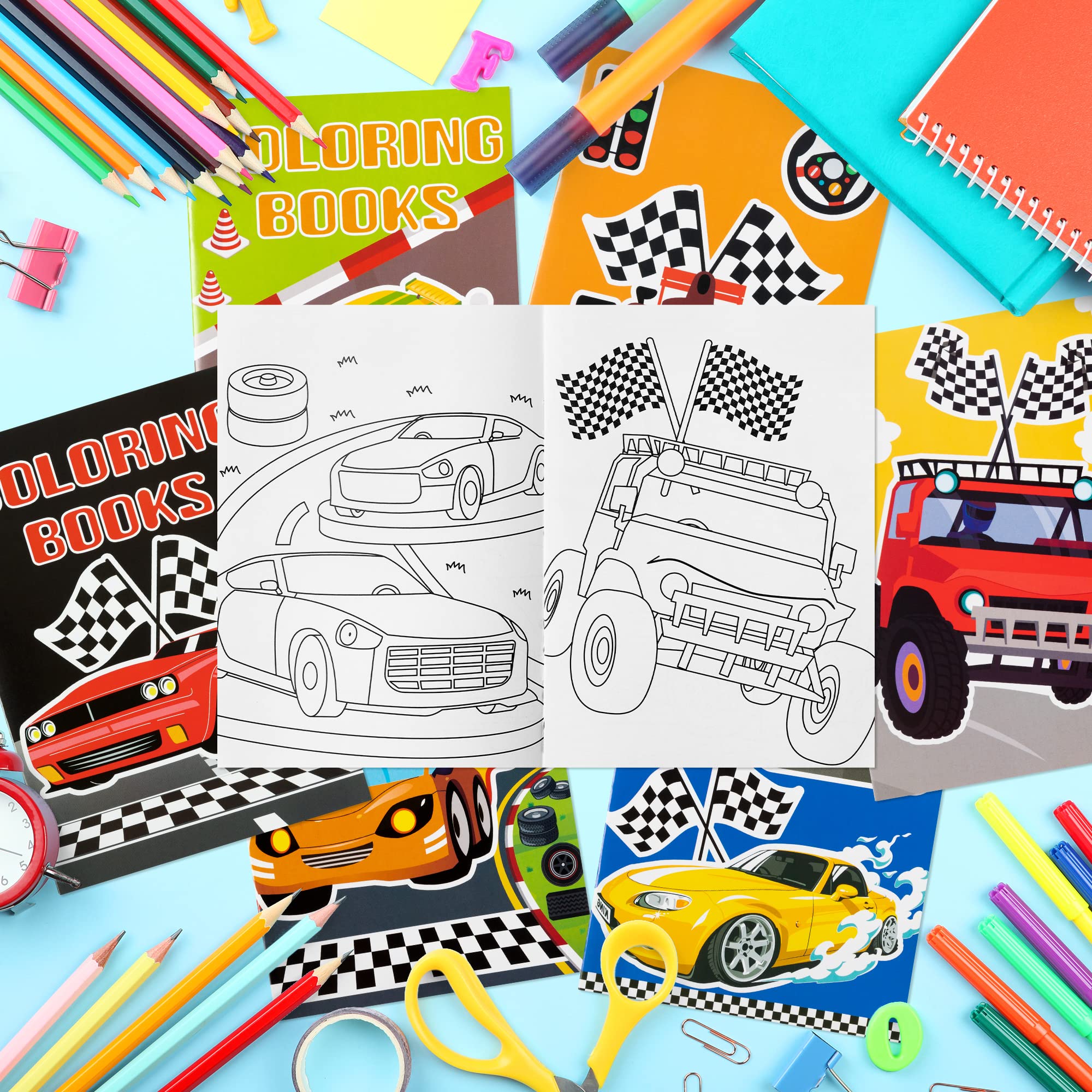JAPBOR Fall Scarecrow Coloring Books - 24PCS Mini Autumn Scarecrows Color Book Bulk for Kids Party Favors, Thanksgiving Rustic Small Colouring Pages for Birthday Gifts Class Drawing Painting Game