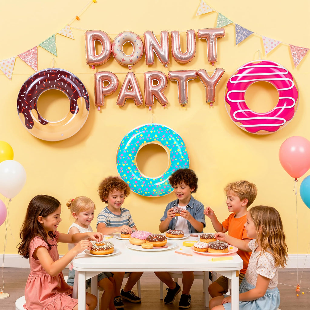 JOYIN Inflatable Swim Tube Raft (3 pack) with Summer Fruits Painting, Pool Toys for Swimming Pool Party Decorations